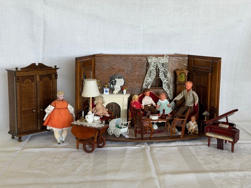 Antike puppenstube wohnzimmer - antike,
