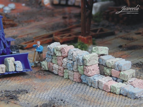 Schrott autos gepresst - 1:87,