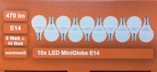 10 x LED Glühbirne Mini Globe