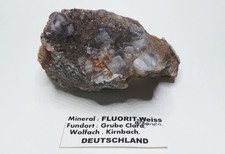 Fluorit Stufe Weiß mit