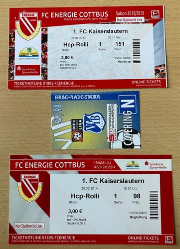 Alte tickets mit energie - mit, fc