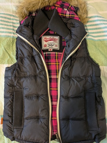 Schwarze weste superdry m - weste,