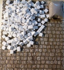 Modellbau, Wegsteine Pflasterstein-Optik, versch. Größen 240 St. in weiss 