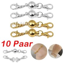 10x Karabiner Magnet Verschluss Schließe Metall Schmuck Für Necklace Jewelry DIY