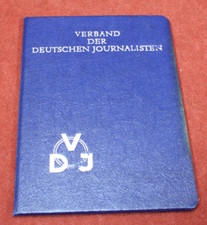 Alter Presse Ausweis 1960 Mitglied im Verband der Deutschen Journalisten