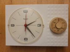Vintage DDR Weimar Quartz Wanduhr Küchenuhr mit Kurzzeitwecker
