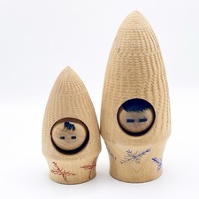 Vintage Kokeshi Puppe 2er Set