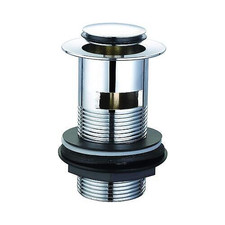 Waschtisch Ablauf Pop Up Clicker Schlitz Waschbeckenstopfen Click-Clack Druckknopf chrom