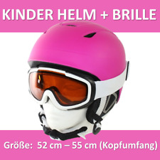 KINDER SKIHELM + SKIBRILLE Kinderhelm Gr. 52 - 55 cm rosa PINK Helm Mädchen Girl