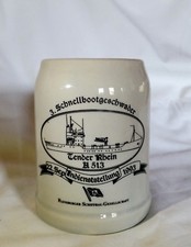 Bierkrug Schnellbootgeschwader Tender Rhein A513 Flensburg Militaria Marine RAR
