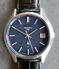 Seiko 0922-8000 QZ, with blue dial, from 02/1975, 36mm,JDM, Vintage, HEQ