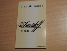 Davidoff  Mild   Einsteckkarte Zigarettenautomat   Original 4,7x7,9 cm