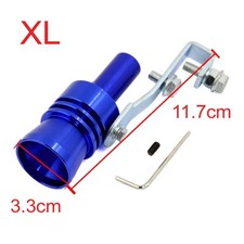 Blau Turbo Sound Whistle Schalldämpfer Auspuff Pfeife Simulator Whistler XL Typ
