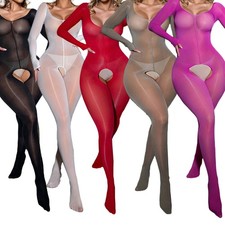 Womens Oil Shiny Sheer