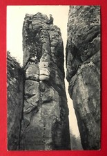 AK Sächsische Schweiz 1910 Kletterei an der kleinen Steinschleuder   ( 106247