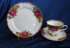 Winterling 3 teiliges Kaffeegedeck Marktleuthen Rosendekor Goldrand Fine China