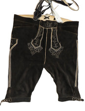 WAGNER MUNCHEN + TRAGER HIRSCHLEDER- LEDERHOSE HIRSCH ca W48  Gr 66 76CM SAMISCH