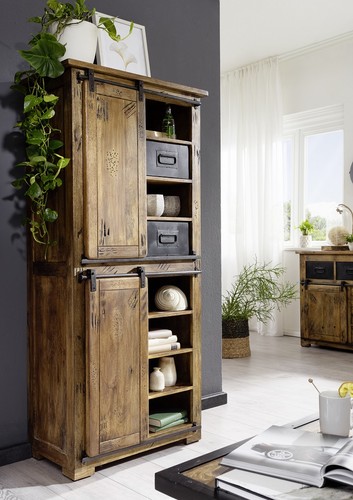 Highboard schrank massivholz - highboard,