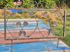 21 Zaunelemente Set Gartenzaun Schmuckzaun Rostoptik Metallzaun gebr. 55 x 45 cm