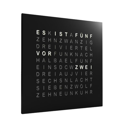 Wordclock wortuhr aus acryl - wordclock-wortuhr,