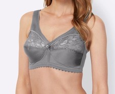 Glamorise Damen Unterwäsche Entlastungs-BH ohne Bügel Gr. 110 C grau