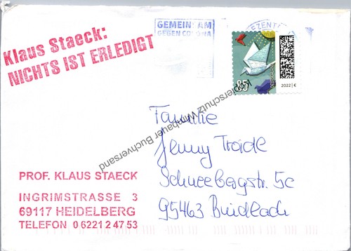 Originalstempel klaus staeck - originalstempel,