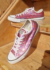 Converse All Star Chucks rosa Pailetten Pastell rose Regenbogen 40 UK 7 low