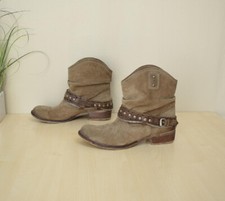 tolle Hanna White Stiefeletten Gr. 41 Wildleder Boots