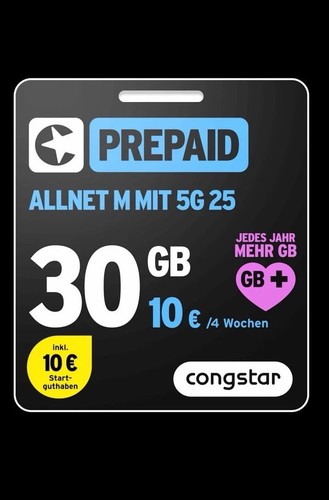 Congstar prepaid handy sim - prepaid,