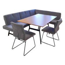 Schösswender Essgruppe Esstisch Eiche Furniert Tischbeine Schwarz 