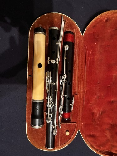 Old wooden flute - old,