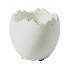 Ei "Rustico" 10/9cm Eierschale Blumentopf Ostern Shabby weiß Deko-Pflanztopf