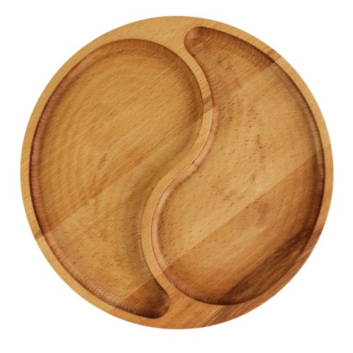 ø25cm servierplatte aus holz - aus,