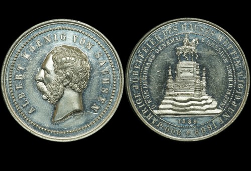 Sachsen zinn medaille 1889 - sachsen:, zinn-medaille
