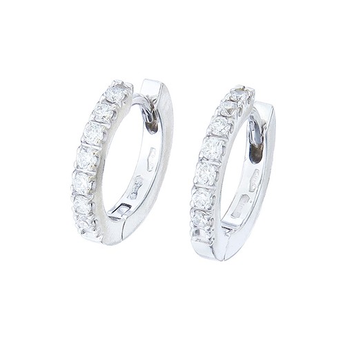 Hoop earrings brilliant - earrings, 750