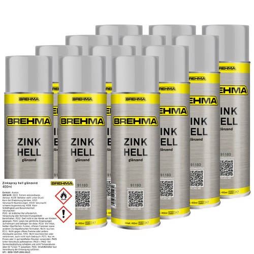 12x brehma zinkspray - brehma, hell