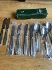 WMF 3800 Line Cromargan Germany Besteck 6 Tafelmesser 3 Suppenlöffel WMF Berlin