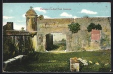San Lorenzo, Entrance to fort, Ansichtskarte 
