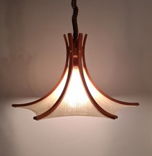 Alte DOMUS Pendellampe Leuchte Danish Design Teakholz Vintage 70er