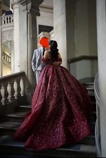 Hennakleid Hennaabendkleid Kinaelbise Weinrot Kirmizi Brautkleid