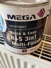 MEGA Lackfarbe R+S 3in1 Multi-Finish seidenmatt Verkehrsweiss  RAL 9016 2,5L