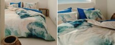 H&M Home Bettwäsche Set Doppelbett 3 Teile Watercolor Kingsize  neu 200x 200 cm