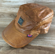 Belstaff PANTHER leather cap, reddish brown , size M