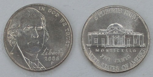 Usa cents nickel 2006 - p, km#