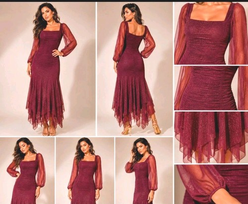 Abendkleid bordeaux glitzer - abendkleid,