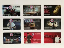 9 Stück Top Zustand, Allianz Arena Card FC Bayern München arenacard Erlebniswelt