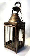 Kerzenlaterne aus Metall alt, Vintage