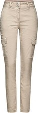 CECIL Damen Tos Style Toronto Cargo Hose Slim Fit Cargohose High Waist Beige 29