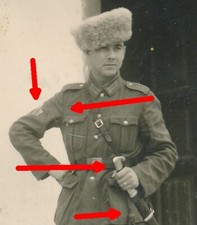 135489, Portraitfoto, deutscher Soldat, 1. Kosaken Division, Kubanka Schaschka