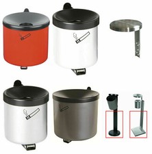 TKG Kippascher Stand Aschenbecher Wandaschenbecher Wandascher Ascher Stahl 